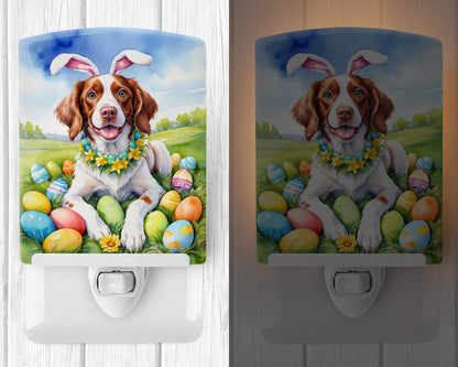 Brittany Spaniel Easter Egg Hunt Ceramic Night Light-1