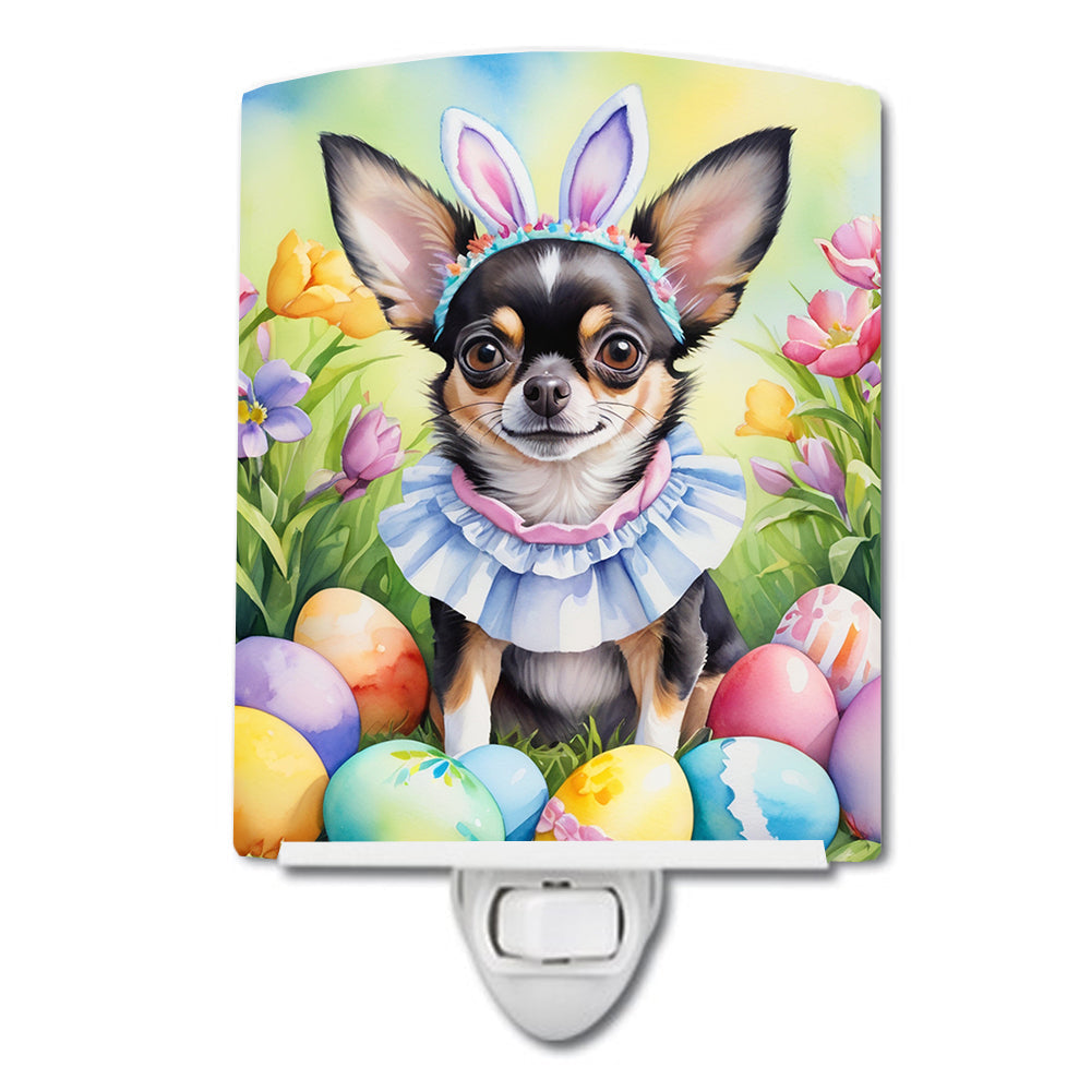 Chihuahua Easter Egg Hunt Ceramic Night Light-0