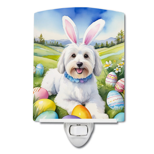 Coton de Tulear Easter Egg Hunt Ceramic Night Light-0