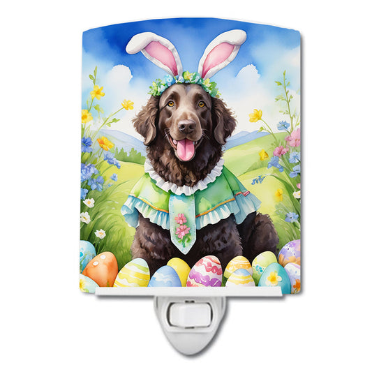 Curly-Coated Retriever Easter Egg Hunt Ceramic Night Light-0