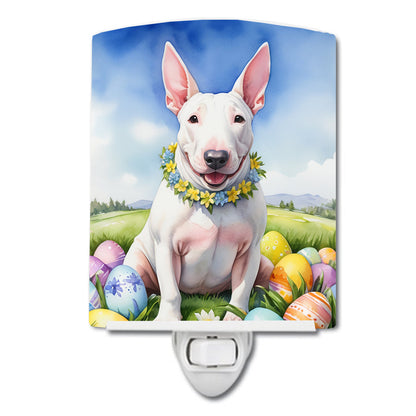 English Bull Terrier Easter Egg Hunt Ceramic Night Light-0
