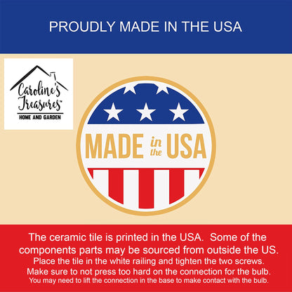 English Bull Terrier Easter Egg Hunt Ceramic Night Light-2