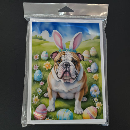 English Bulldog Easter Egg Hunt Greeting Cards Pack of 8-2