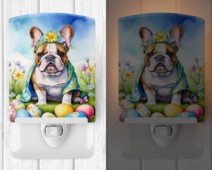 English Bulldog Easter Egg Hunt Ceramic Night Light-1