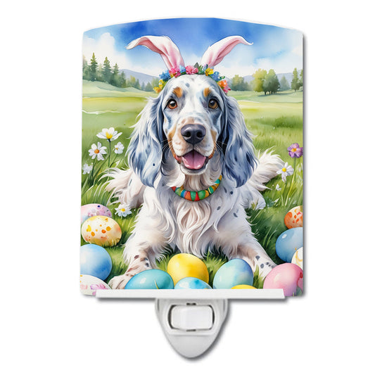 English Setter Easter Egg Hunt Ceramic Night Light-0