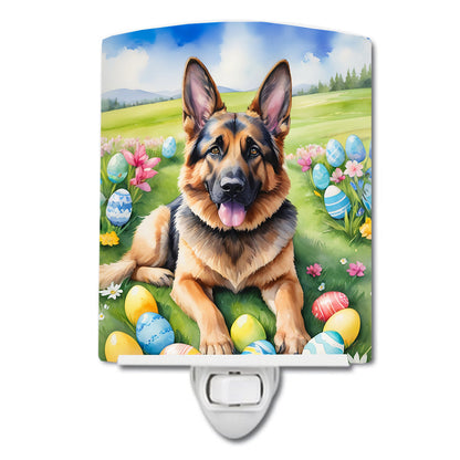 German Shepherd Easter Egg Hunt Ceramic Night Light-0