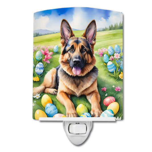German Shepherd Easter Egg Hunt Ceramic Night Light-0