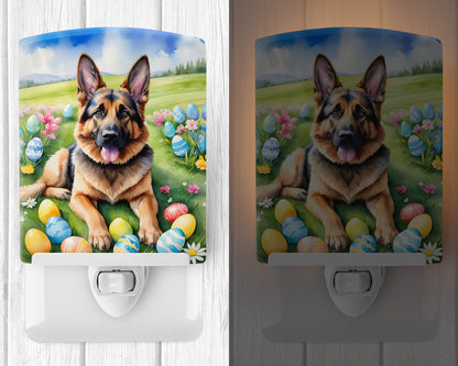 German Shepherd Easter Egg Hunt Ceramic Night Light-1