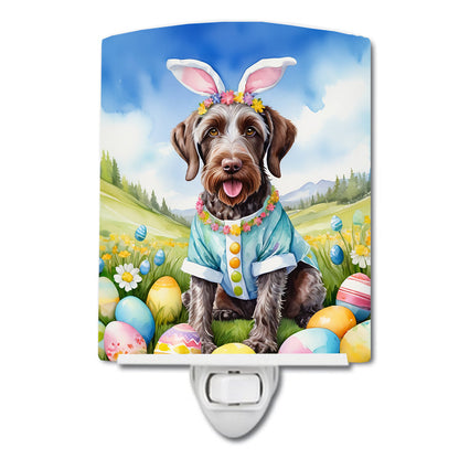German Wirehaired Pointer Easter Egg Hunt Ceramic Night Light-0