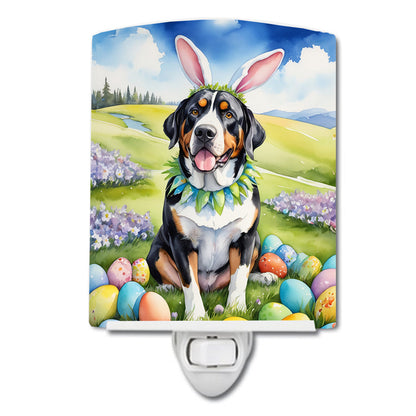 Greater Swiss Mountain Dog Easter Egg Hunt Ceramic Night Light-0