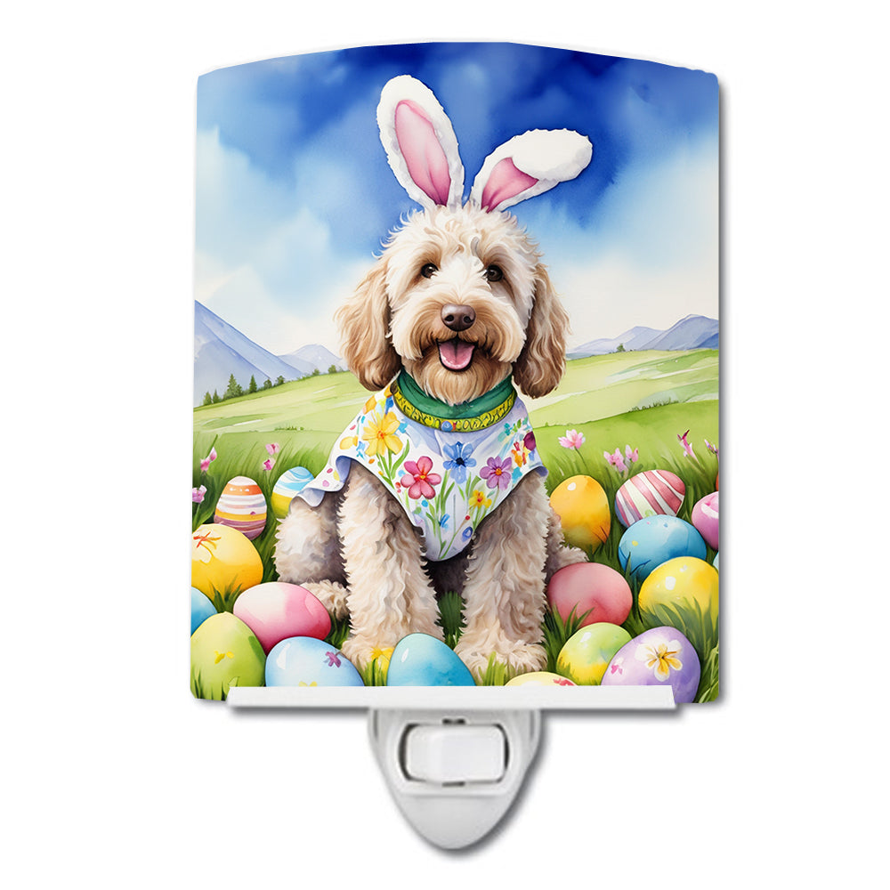 Labradoodle Easter Egg Hunt Ceramic Night Light-0