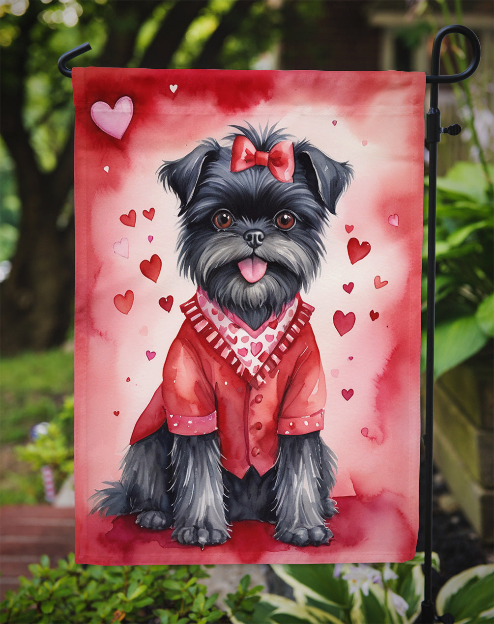 Affenpinscher My Valentine Garden Flag-2