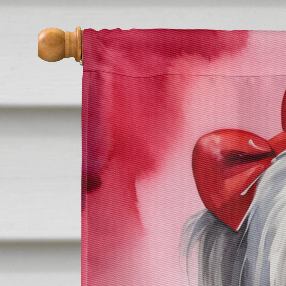 Bearded Collie My Valentine House Flag-2