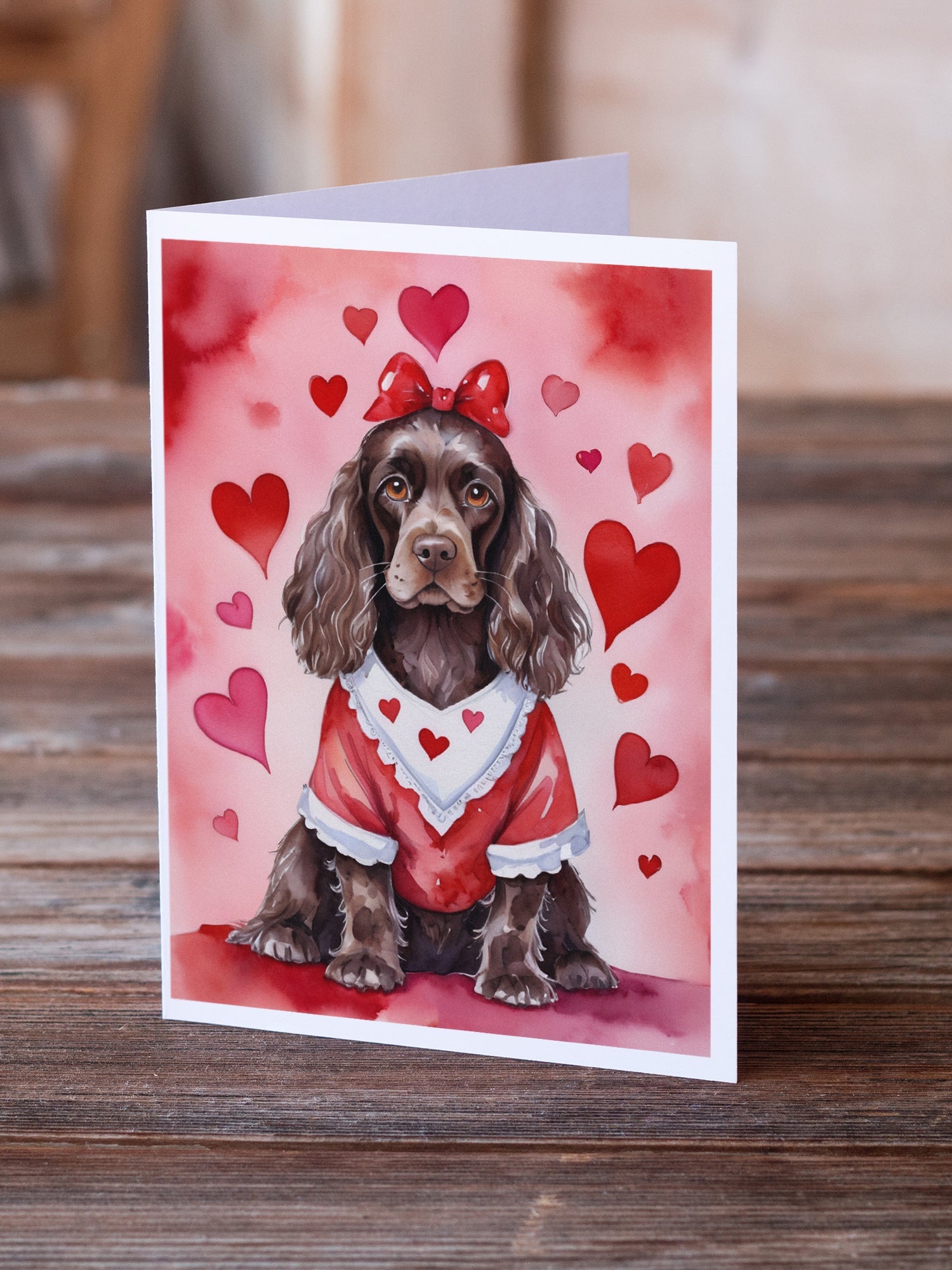 Cocker Spaniel My Valentine Greeting Cards Pack of 8-1