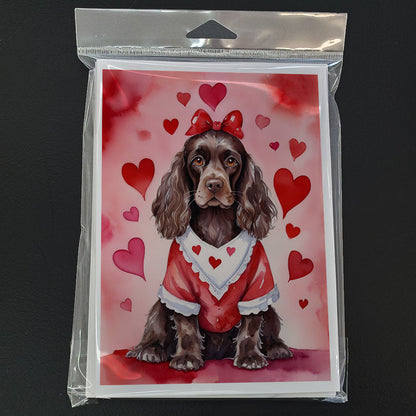 Cocker Spaniel My Valentine Greeting Cards Pack of 8-2