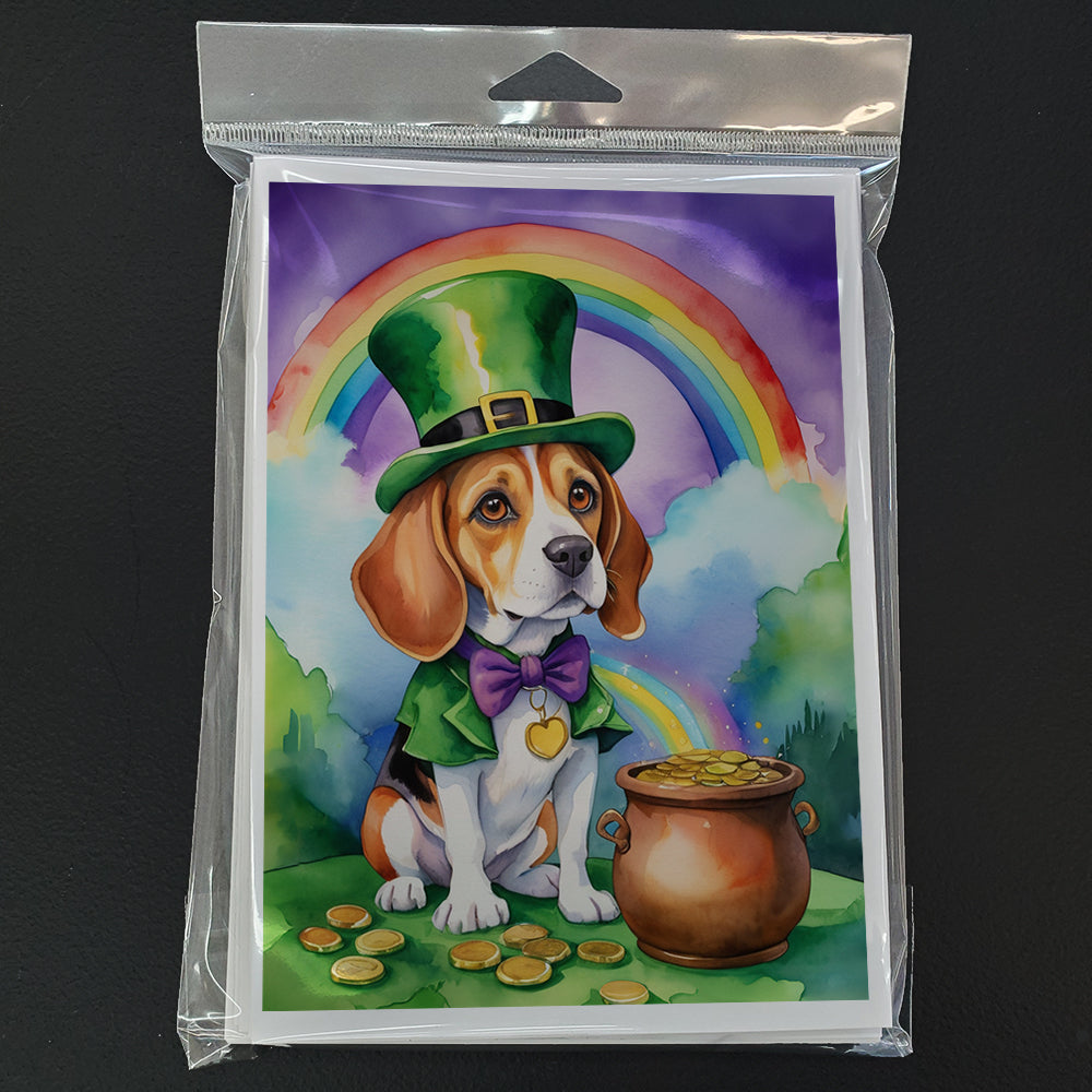 Beagle St Patrick's Day Greeting Cards Pack of 8-2