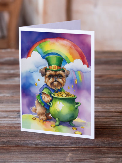 Brussels Griffon St Patrick's Day Greeting Cards Pack of 8-1