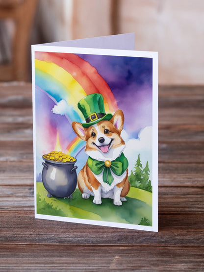Corgi St Patrick's Day Greeting Cards Pack of 8-1