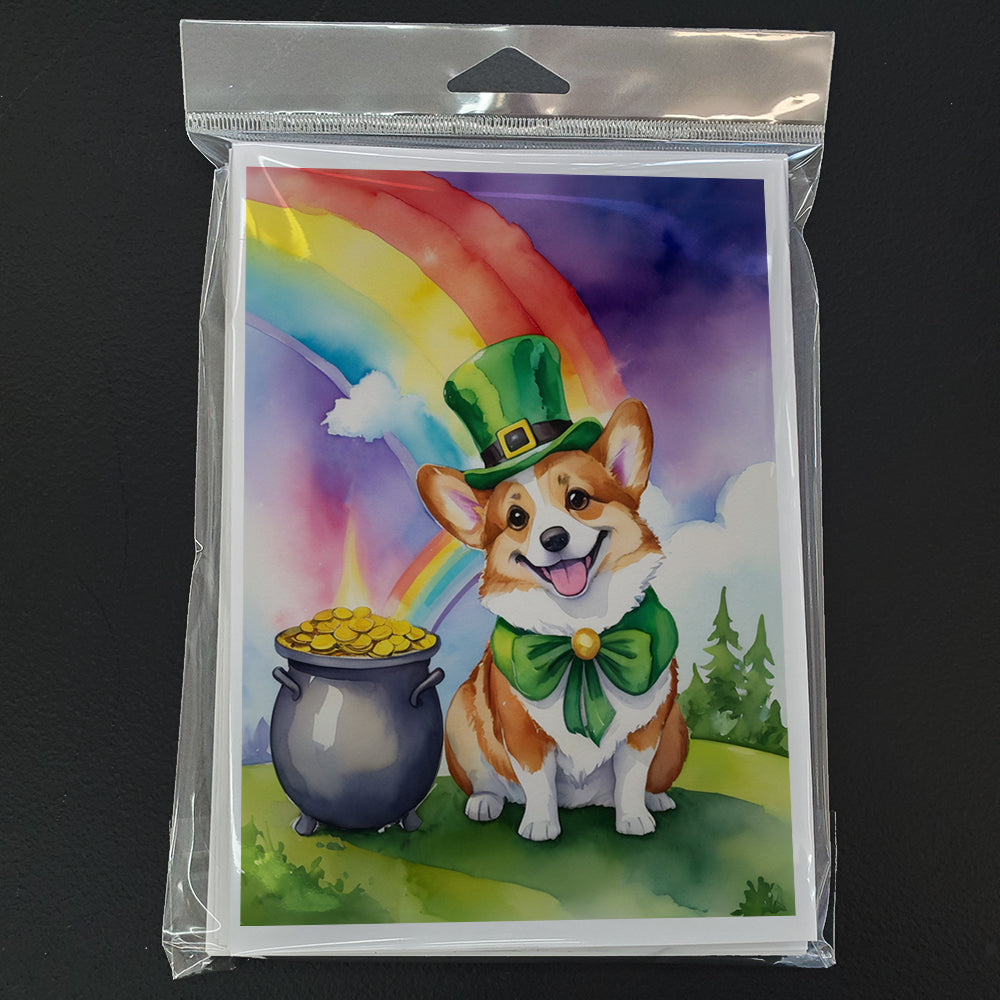 Corgi St Patrick's Day Greeting Cards Pack of 8-2