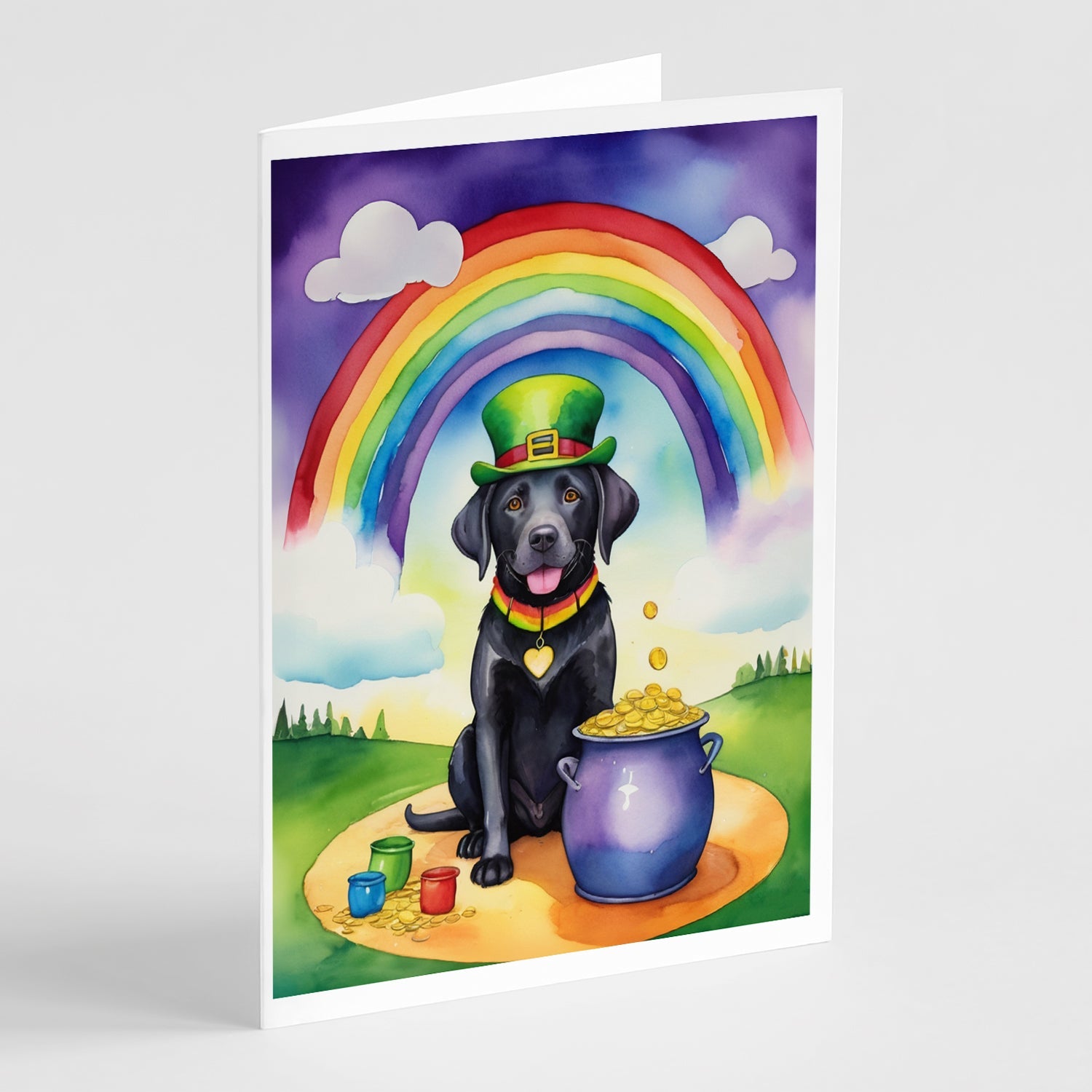 Labrador Retriever St Patrick's Day Greeting Cards Pack of 8-0