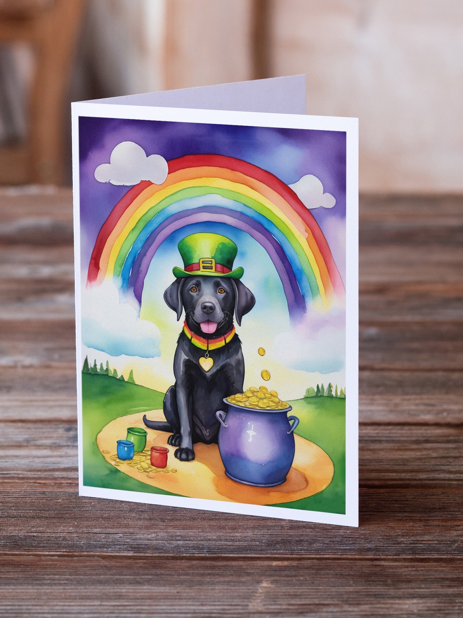 Labrador Retriever St Patrick's Day Greeting Cards Pack of 8-1