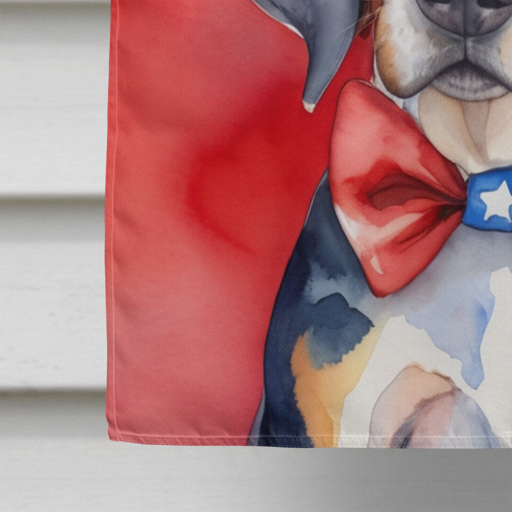 American English Coonhound Patriotic American House Flag-3