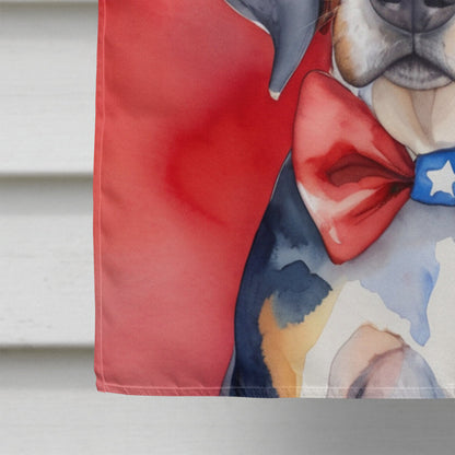 American English Coonhound Patriotic American House Flag-3