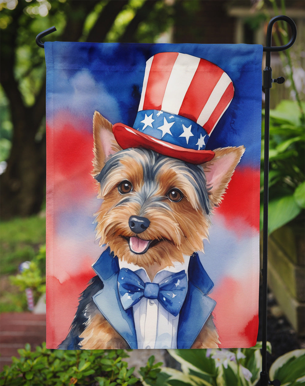 Australian Terrier Patriotic American Garden Flag-2