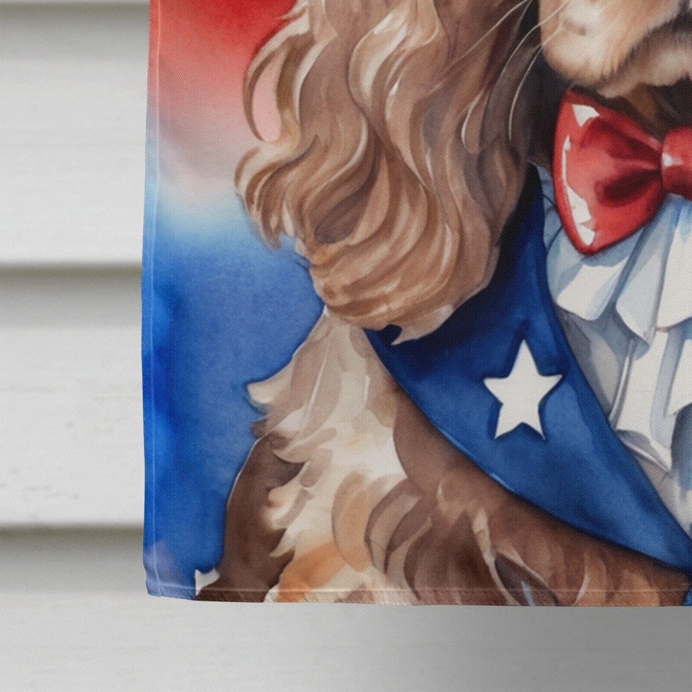 Cocker Spaniel Patriotic American House Flag-3