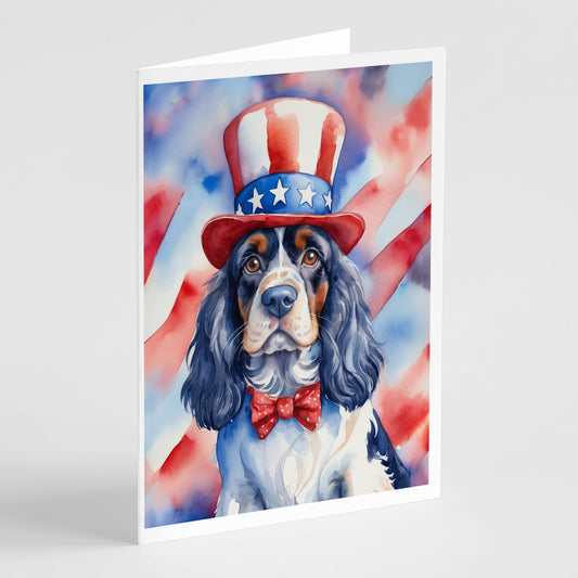 Cocker Spaniel Patriotic American Greeting Cards Pack of 8-0