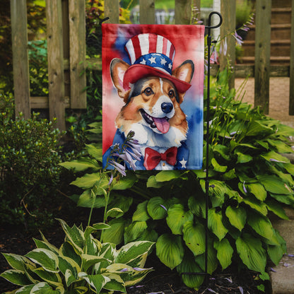 Corgi Patriotic American Garden Flag-1