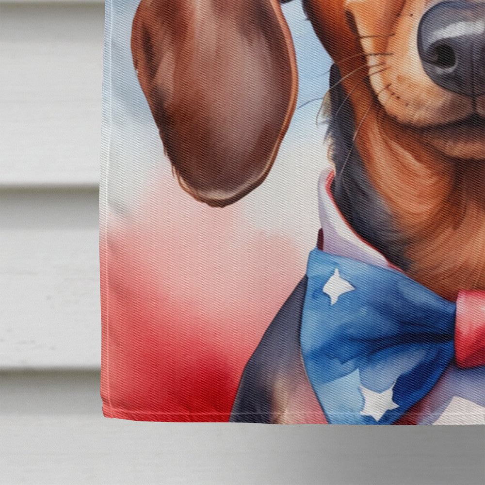 Dachshund Patriotic American House Flag-3