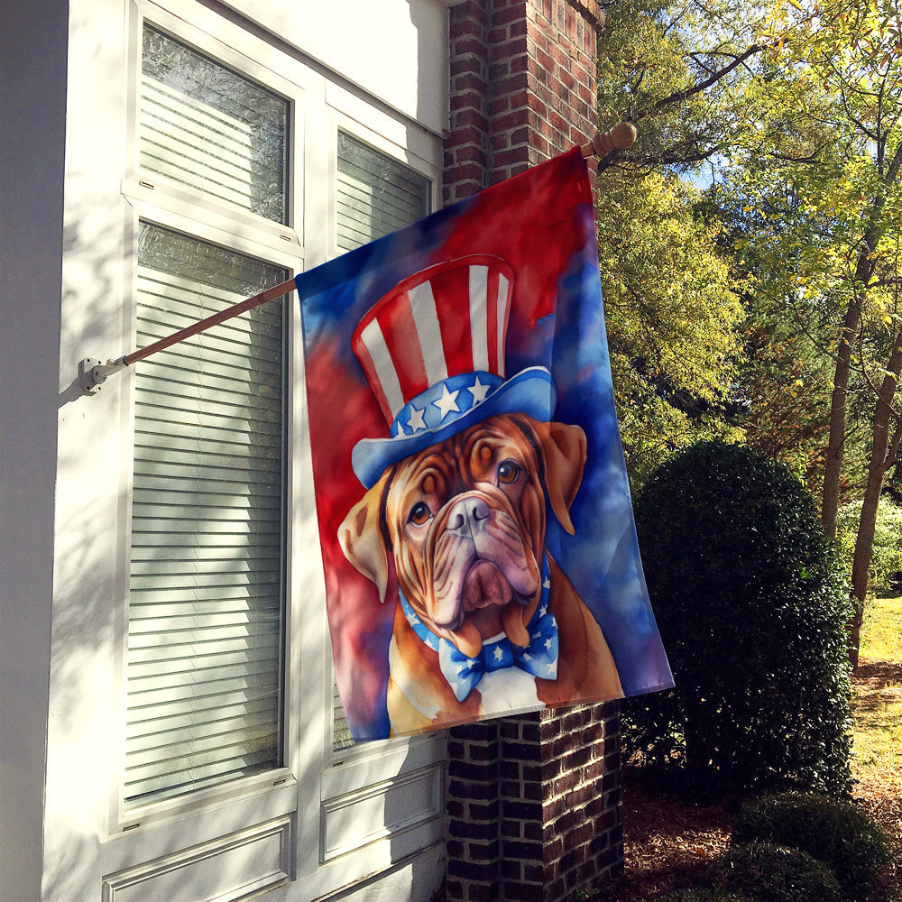 Dogue de Bordeaux Patriotic American House Flag-1