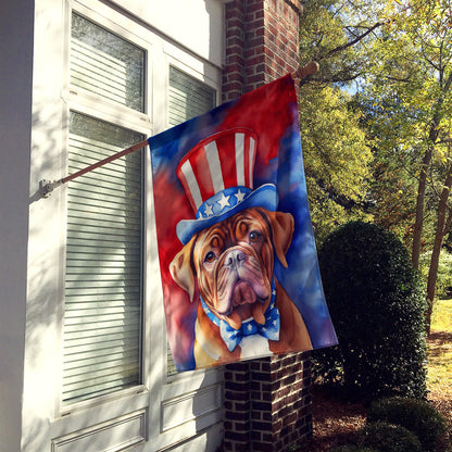 Dogue de Bordeaux Patriotic American House Flag-1