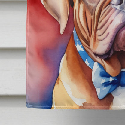 Dogue de Bordeaux Patriotic American House Flag-3