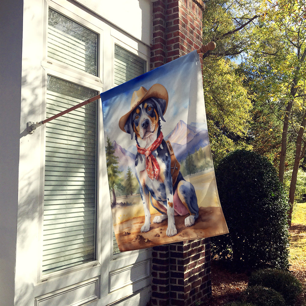 Catahoula Cowboy Welcome House Flag-1
