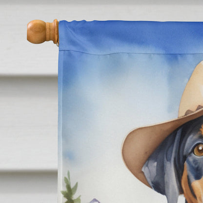 Catahoula Cowboy Welcome House Flag-2