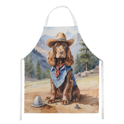 English Cocker Spaniel Cowboy Welcome Apron-0