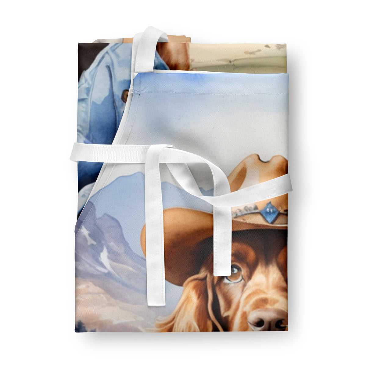 English Cocker Spaniel Cowboy Welcome Apron-2