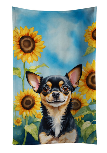 Chihuahua in Sunflowers Kitchen Towel-0