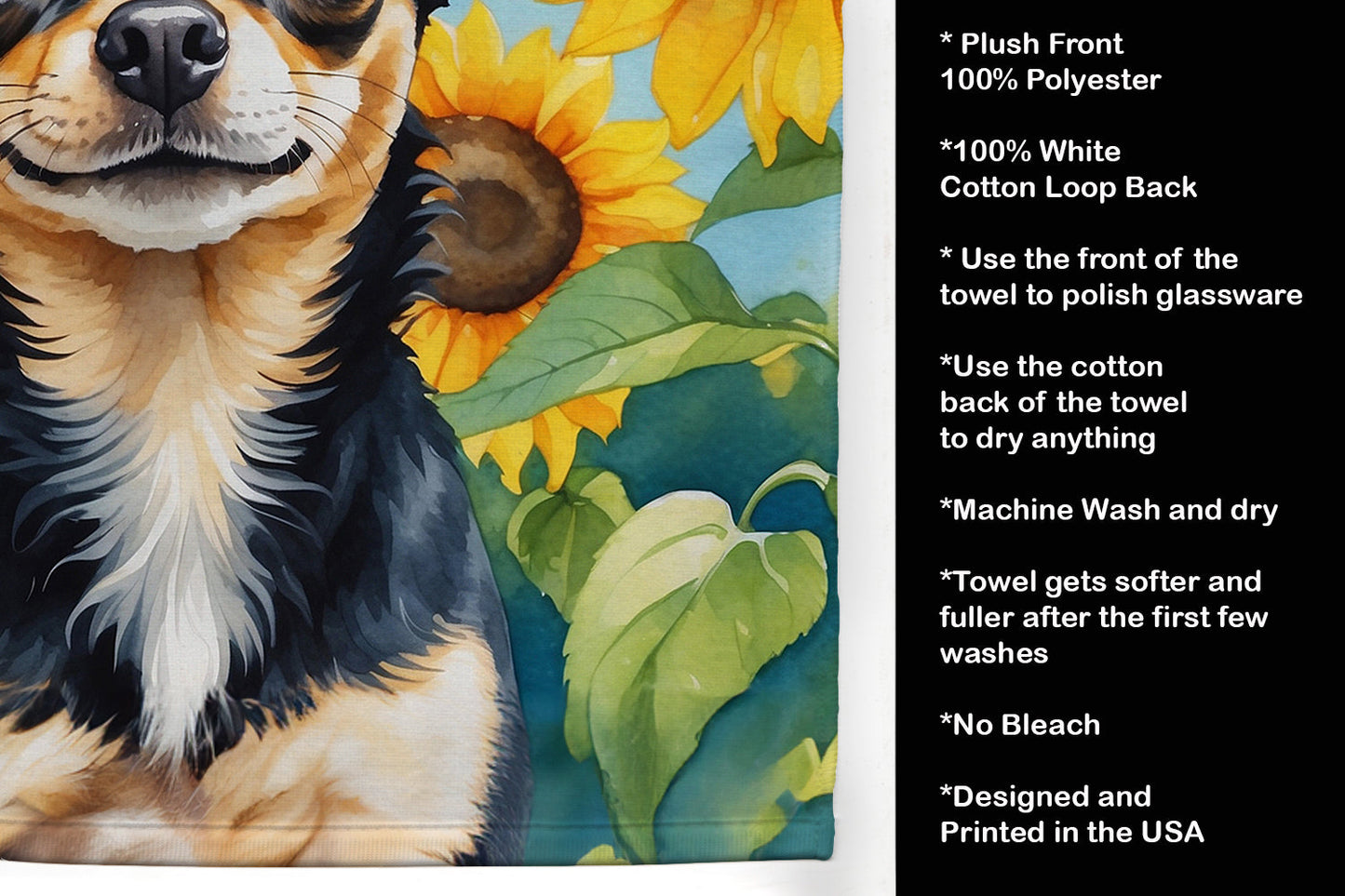 Chihuahua in Sunflowers Kitchen Towel-4