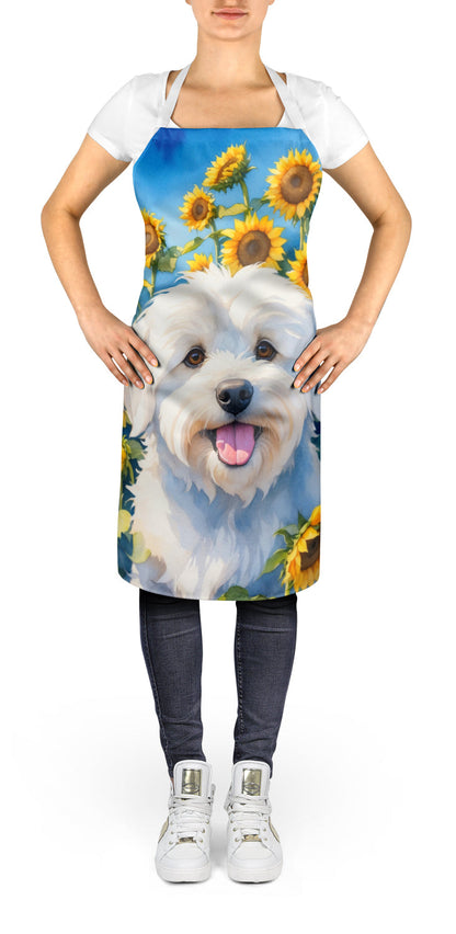 Coton de Tulear in Sunflowers Apron-1