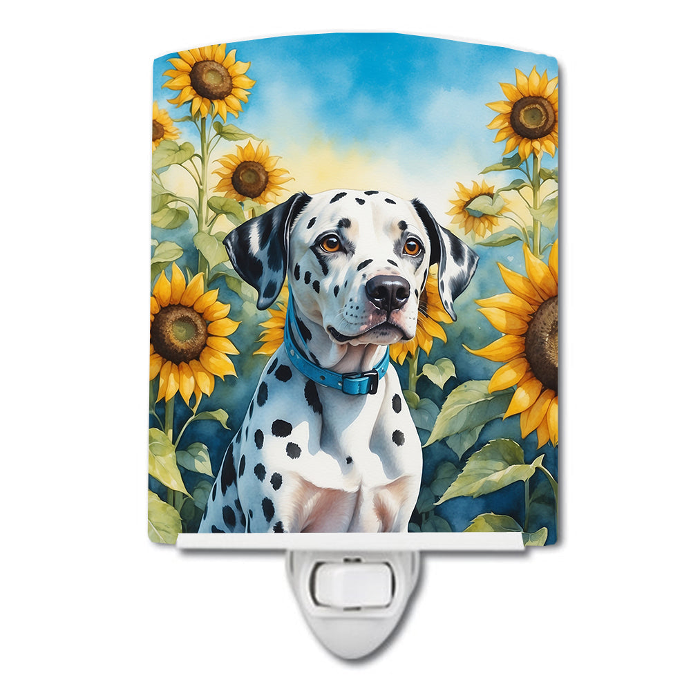 Dalmatian in Sunflowers Ceramic Night Light-0