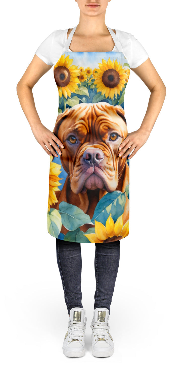 Dogue de Bordeaux in Sunflowers Apron-1