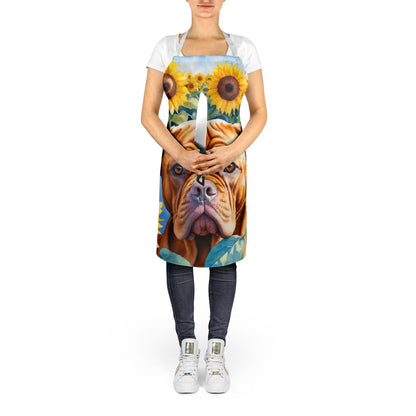 Dogue de Bordeaux in Sunflowers Apron-4
