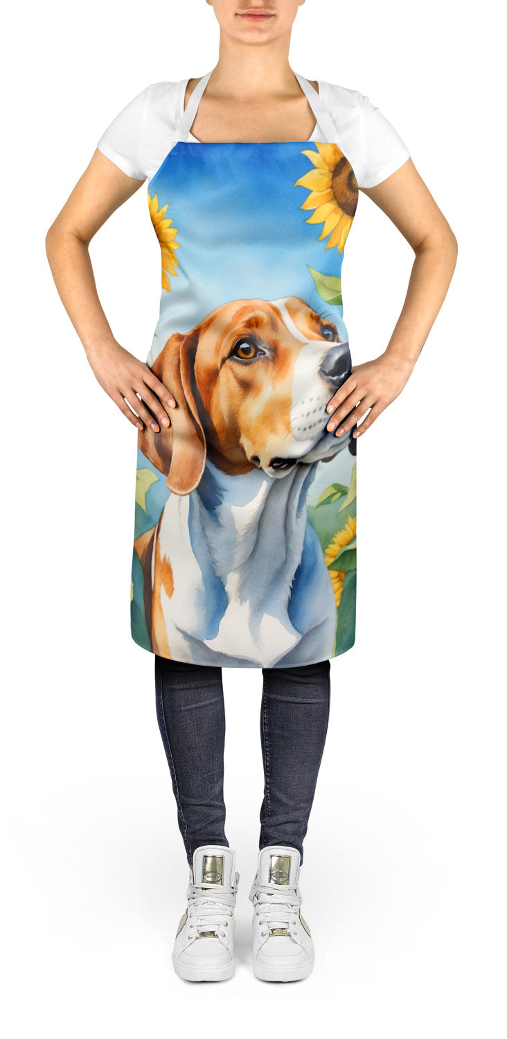 English Foxhound in Sunflowers Apron-1