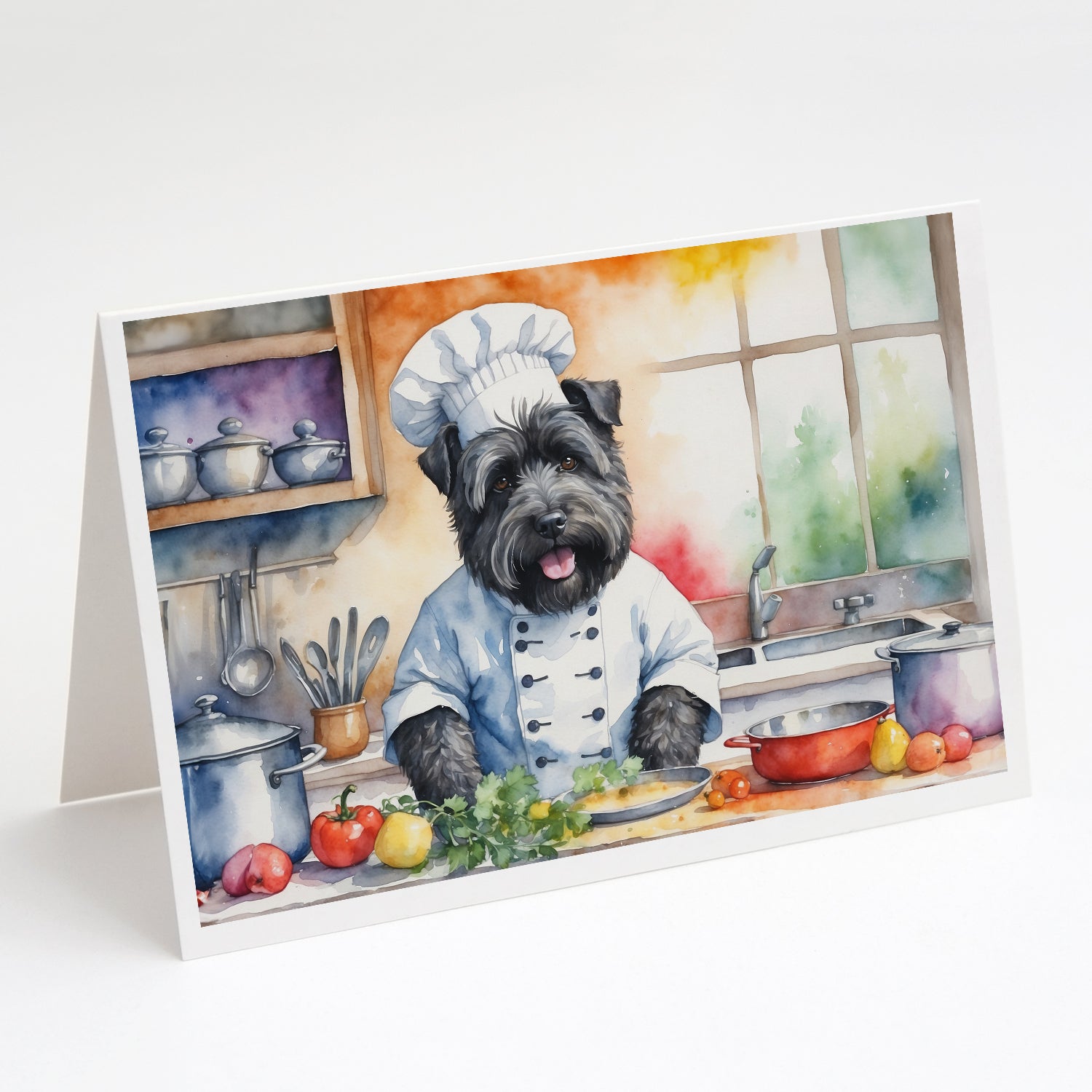 Bouvier des Flandres The Chef Greeting Cards Pack of 8-0