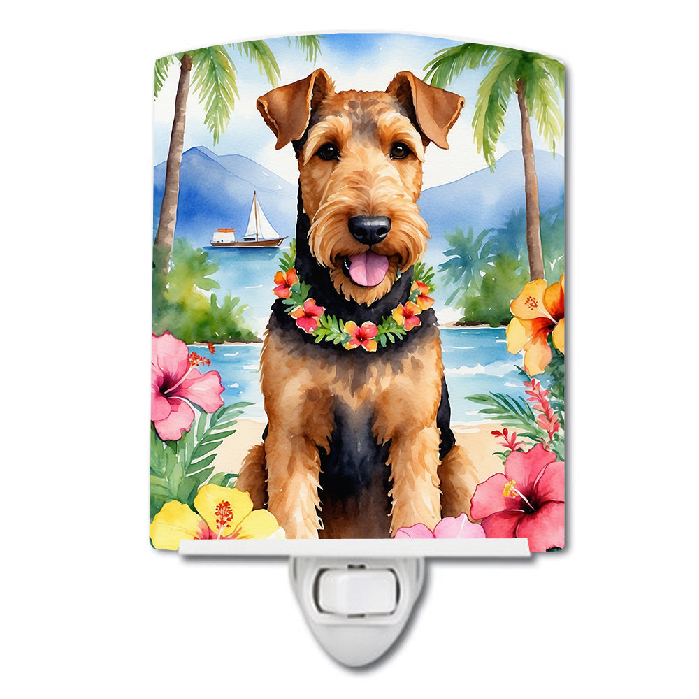 Airedale Terrier Luau Ceramic Night Light-0