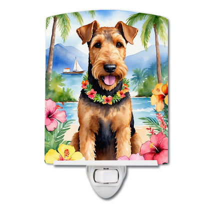 Airedale Terrier Luau Ceramic Night Light-0