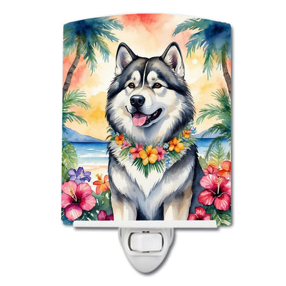 Alaskan Malamute Luau Ceramic Night Light-0